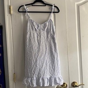 Blue and white floral Hollister dress size XL